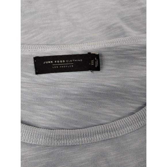 Junk Food Clothing Blue Pocket Tee TShirt Mens XXL 2X Round Neck New - Picture 8 of 8
